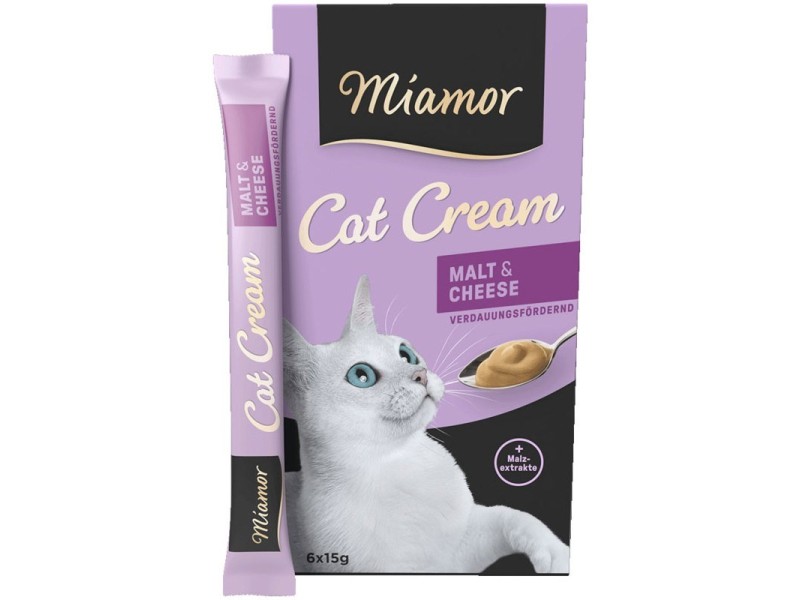 MIAMOR Cat Cream Malt & Cheese - cat treats - 6x15g DLKMMRKAM0001 – Miamor Храна за котки