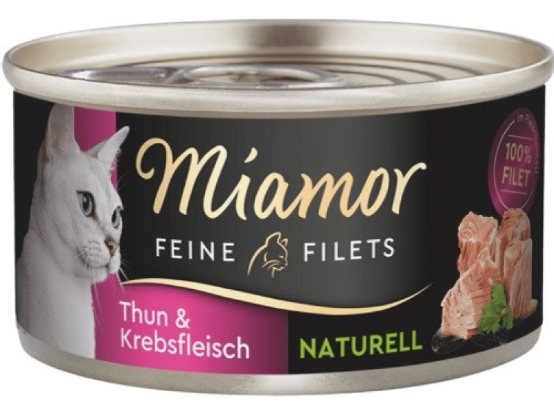 MIAMOR Feine Filets Naturell Tuna with crab - wet cat food - 80g DLZMMRKMK0042 – Miamor Храна за котки