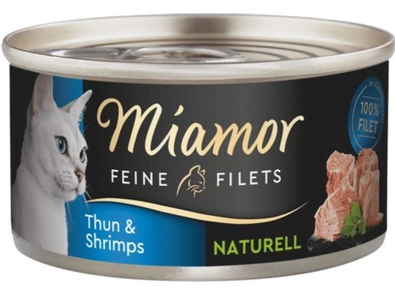 MIAMOR Feine Filets Naturell Tuna with shrimps - wet cat food - 80g DLZMMRKMK0053 – Miamor Храна за котки