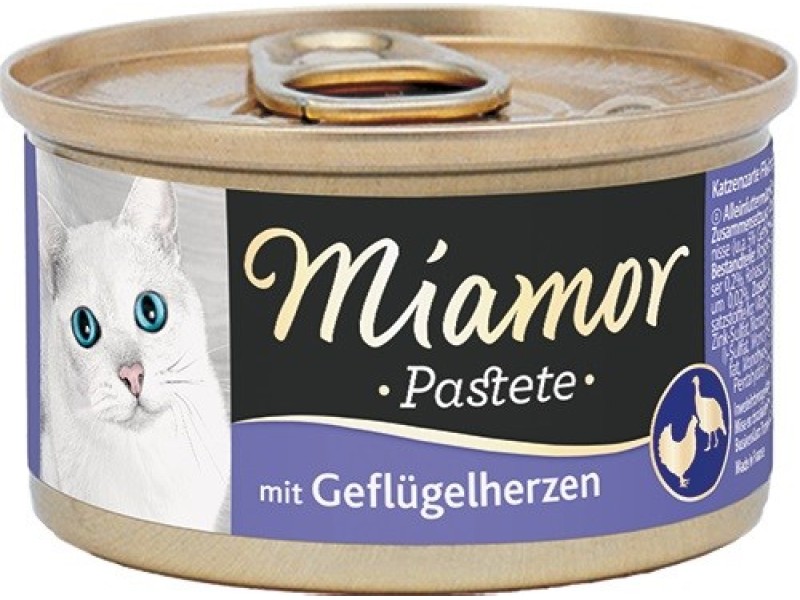 MIAMOR Pastete Poultry hearts - wet cat food - 85g DLZMMRKMK0010 – Miamor Храна за котки
