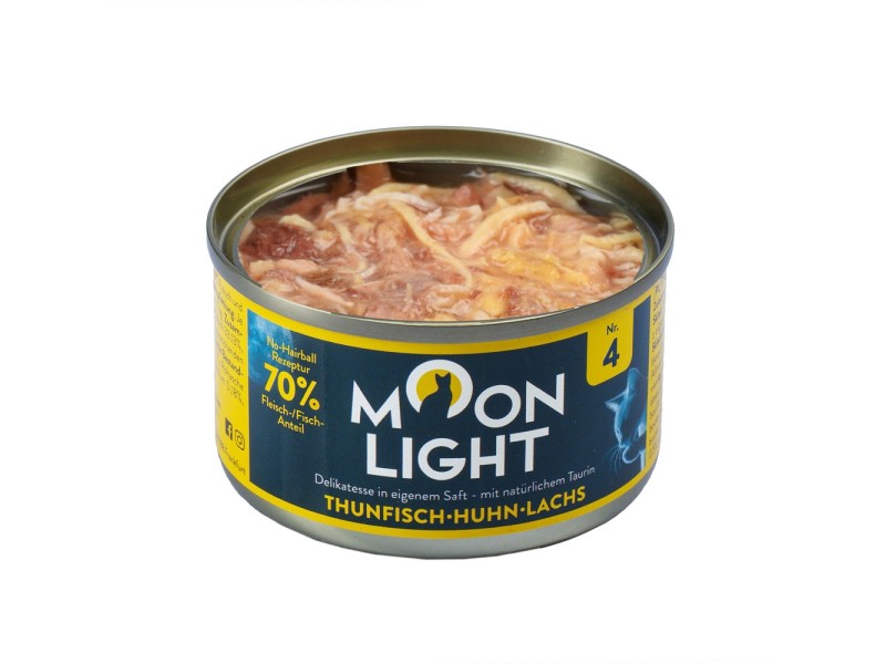 MOONLIGHT Dinner Nr 4 Tuna, chicken and salmon - wet cat food - 80g DLSMTGZWI0001 –  Храна за котки