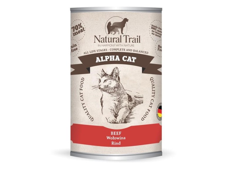 NATURAL TRAIL Alpha Cat Beef - wet cat food - 400g DLKNTUKAM0006 –  Храна за котки