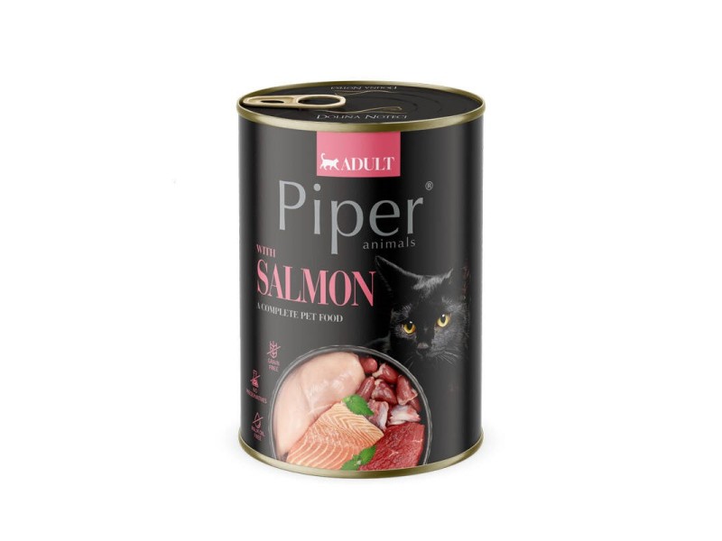 PIPER Animals with salmon - wet cat food - 400g DLKDNTKAM0020 – DOLINA NOTECI Храна за котки