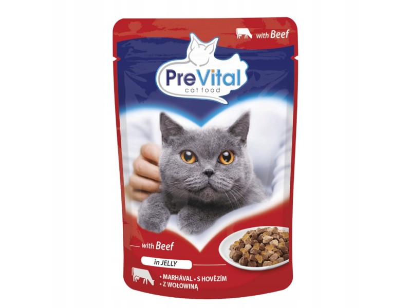 PREVITAL Beef in jelly - wet cat food - 100g DLKPVTKAM0012 –  Храна за котки