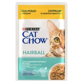 PURINA Cat Chow Hairball Control Chicken with green beans - wet cat food - 85g