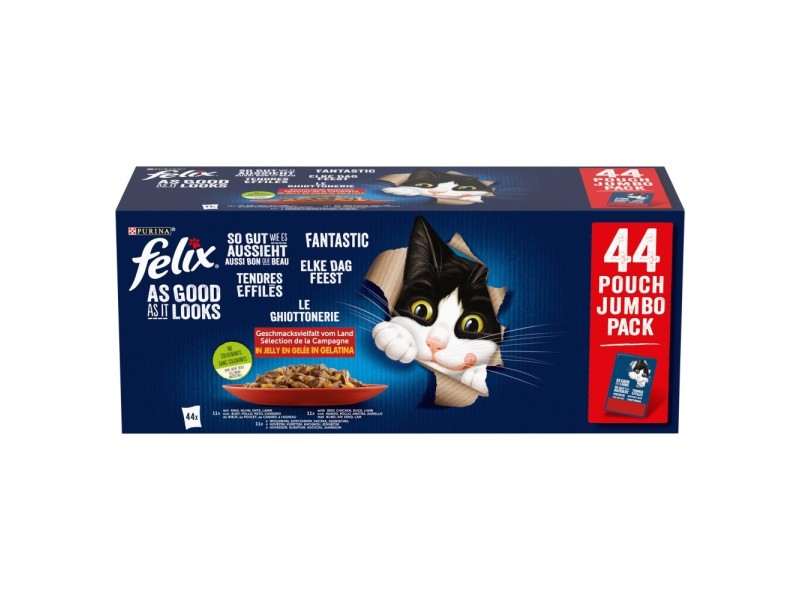 PURINA Felix Fantastic Mix in jelly - wet cat food - 44 x 85g DLKPUIKAM0024 – PURINA NESTLE Храна за котки