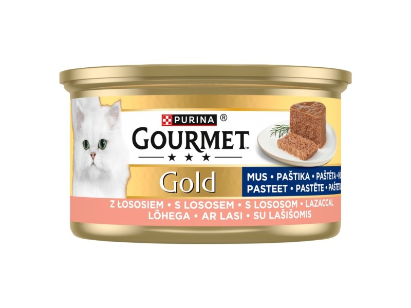 PURINA Gourmet Gold Mousse with salmon - wet cat food - 85g DLKPUIKAM0038 – PURINA NESTLE Храна за котки
