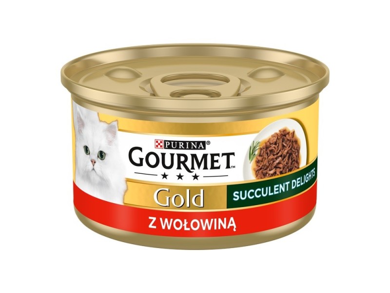 PURINA Gourmet Gold Succulent Delights Beef - wet cat food - 85g DLKPUIKAM0006 – PURINA NESTLE Храна за котки