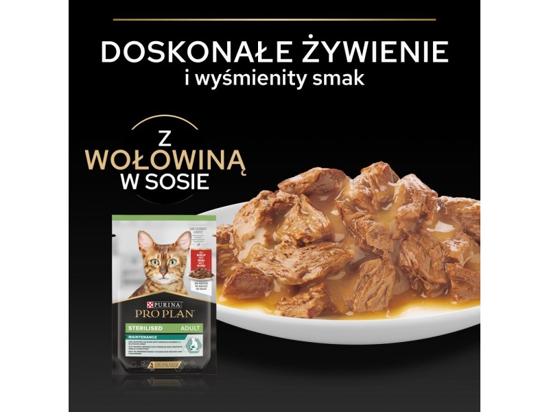 PURINA Pro Plan Adult Sterilised Maintenance Beef in gravy - wet cat food - 85g DLSPUIZWI0076 – PURINA NESTLE Храна за котки