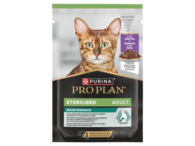 PURINA Pro Plan Sterilised Maintenance Duck in gravy - wet cat food - 85g DLSPUIZWI0077 – PURINA NESTLE Храна за котки