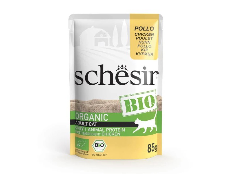SCHESIR Bio Chicken in pate - wet cat food - 85g DLKAPFKAM0071 – Agras Pet Foods Храна за котки