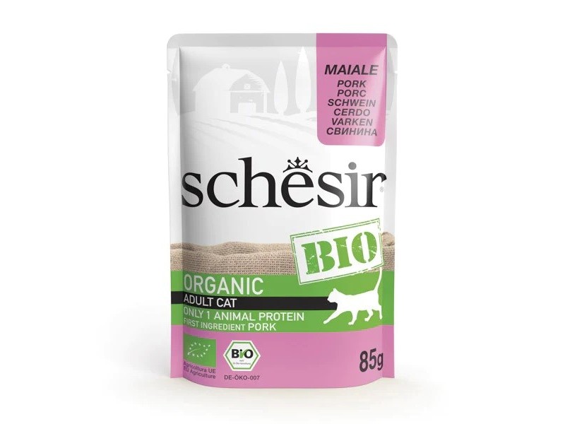 SCHESIR Bio Pork - wet cat food - 85 g DLKAPFKAM0032 – Agras Pet Foods Храна за котки