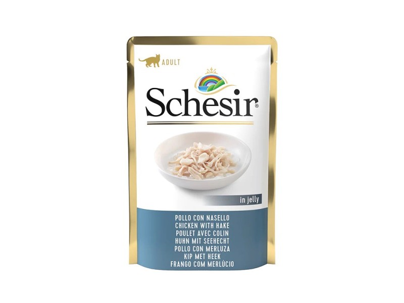 SCHESIR Chicken with hake in jelly - wet cat food - 85g SCHESIR Chicken with hake in jelly - wet cat food - 85g DLKAPFKAM0072 – Agras Pet Foods Храна за котки