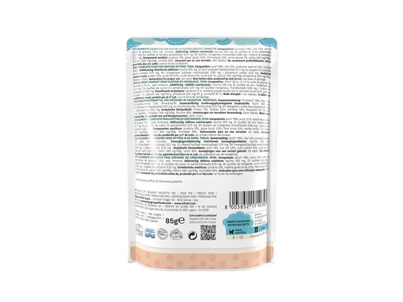 SCHESIR Tuna in jelly - wet food for kittens - 85g DLKAPFKAM0074 – Agras Pet Foods Храна за котки