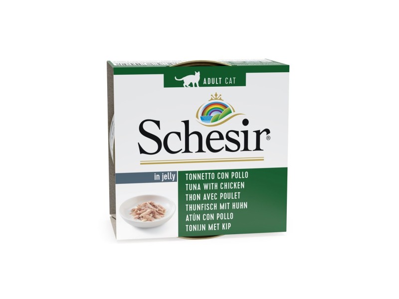 SCHESIR Tuna with chicken in jelly - wet cat food - 85g DLKAPFKAM0049 – Agras Pet Foods Храна за котки
