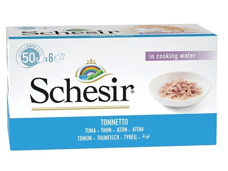 SCHESIR in cooking water Tuna - wet cat food - 6 x 50 g DLKAPFKAM0031 – Agras Pet Foods Храна за котки