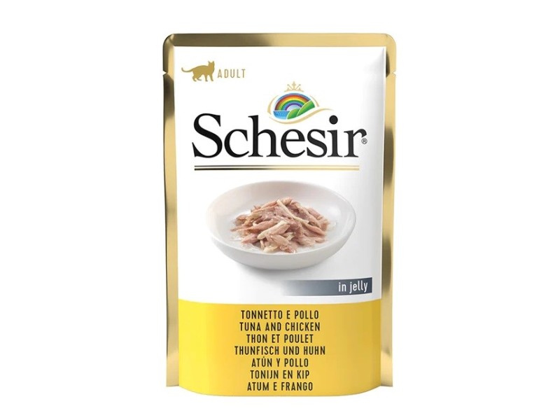 SCHESIR in jelly Tuna with chicken - wet cat food - 85 g DLKAPFKAM0041 – Agras Pet Foods Храна за котки