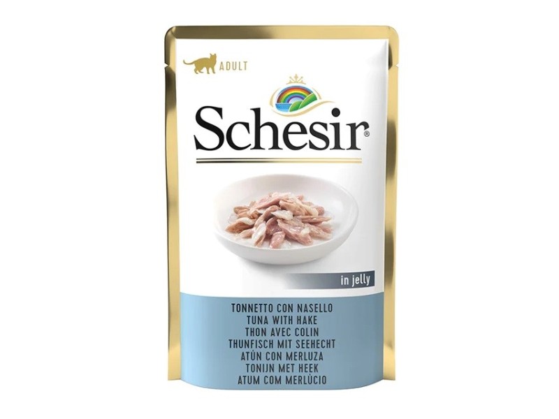 SCHESIR in jelly Tuna with hake - wet cat food - 85 g DLKAPFKAM0045 – Agras Pet Foods Храна за котки
