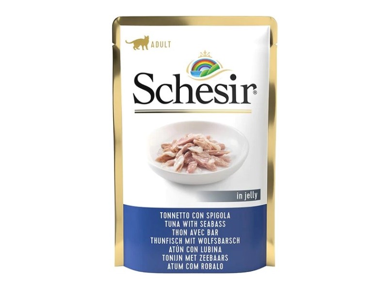 SCHESIR in jelly Tuna with seabass - wet cat food - 85 g DLKAPFKAM0043 – Agras Pet Foods Храна за котки