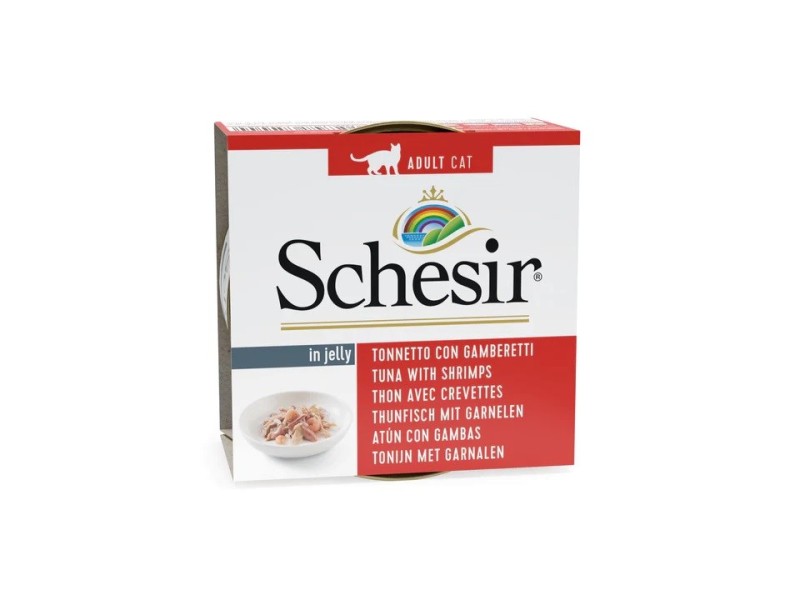 SCHESIR in jelly Tuna with shrimps - wet cat food - 85 g DLKAPFKAM0008 – Agras Pet Foods Храна за котки