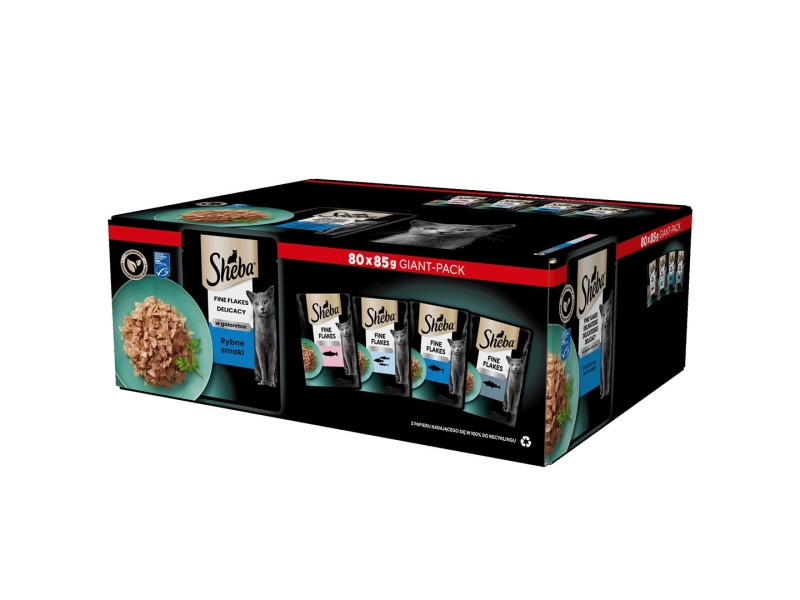 SHEBA Delicacy Fishy Flavours in jelly - wet cat food - 80x 85g DLZSHBKMK0037 – Sheba Храна за котки
