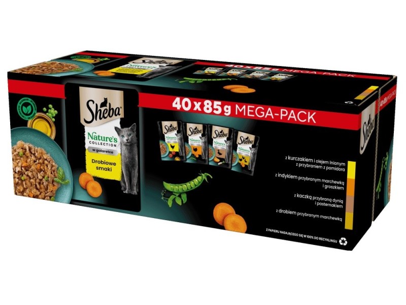 SHEBA Natures Collection Poultry Flavors in jelly - wet cat food - 40 x 85g DLKSHBKAM0025 – Sheba Храна за котки