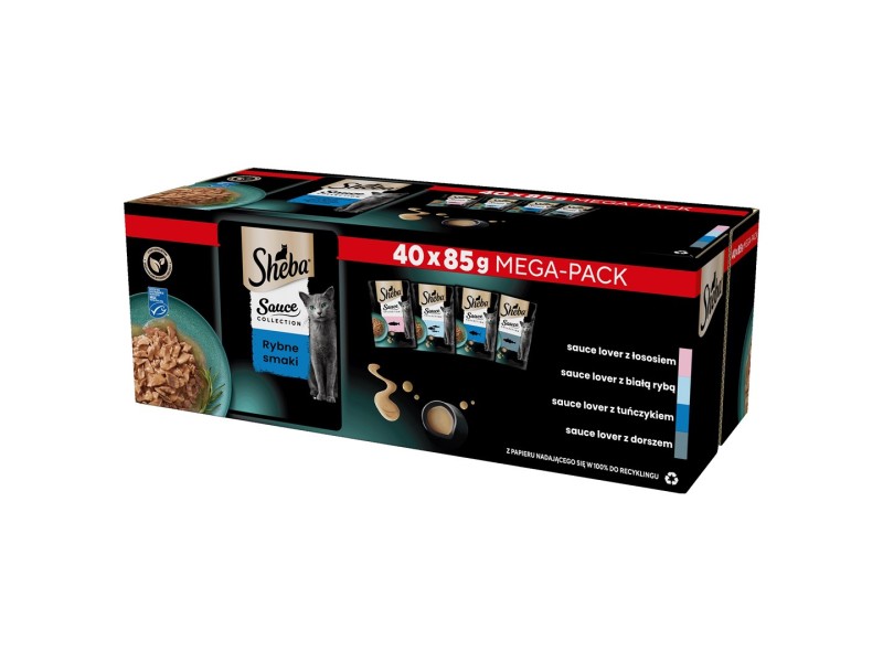 SHEBA Sauce Collection Fish flavors collection - wet cat food - 40x85 g DLKSHBKAM0026 – Sheba Храна за котки