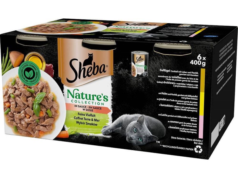 SHEBA selection of flavours in sauce - wet cat food - 6x400g DLKSHBKAM0015 – Sheba Храна за котки