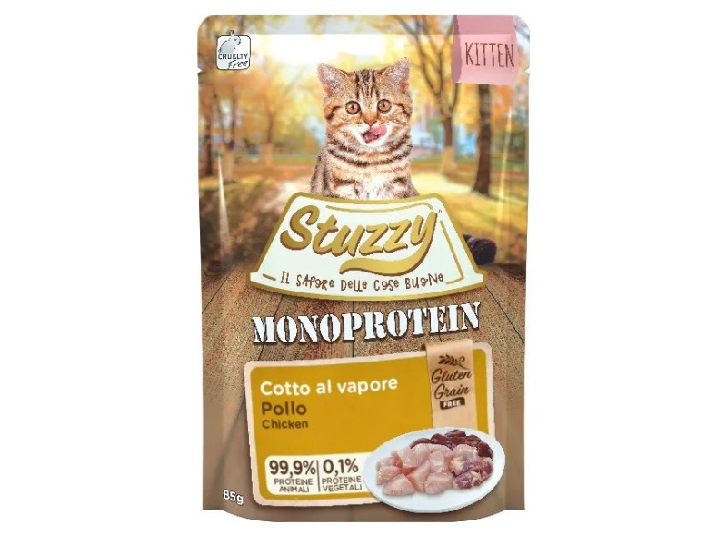 STUZZY Monoprotein Kitten Chicken - wet food for kittens - 85g DLKAPFKAM0077 – Agras Pet Foods Храна за котки