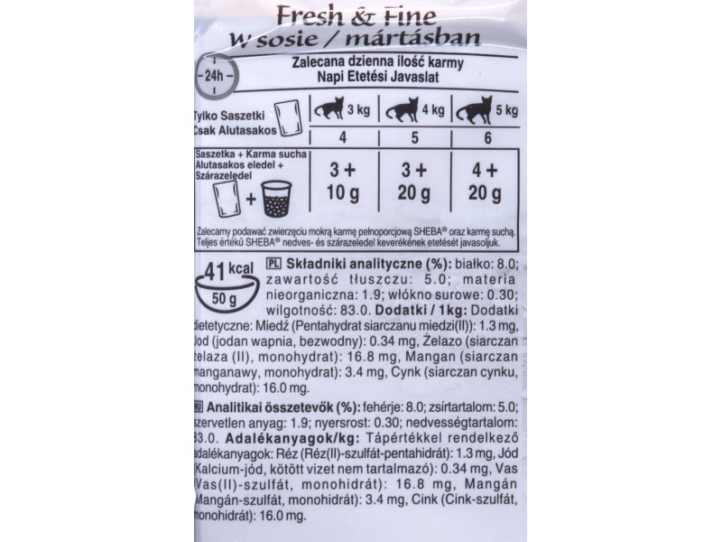 Sheba Fresh & Fine Mini Fish Dishes in Sauce 6 x 50g DLZSHBKMK0001 – Sheba Храна за котки