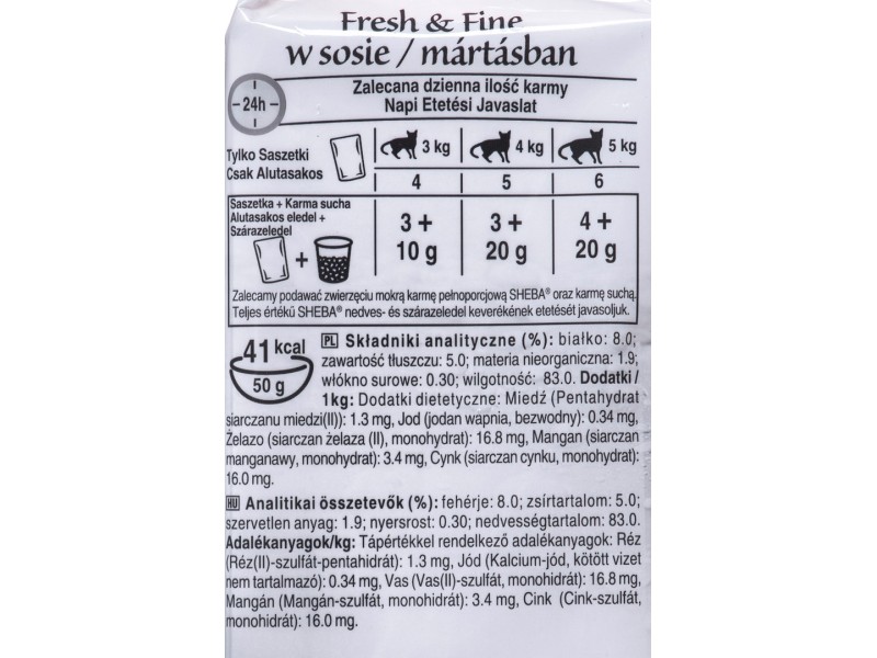 Sheba Fresh & Fine Mini Meat Dishes in Sauce 6 x 50g DLZSHBKAR0033 – Sheba Храна за котки