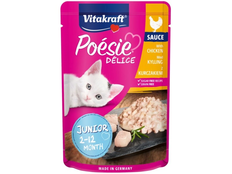 VITAKRAFT POESIE DELICE JUNIOR chicken - wet cat food - 85 g VITAKRAFT POESIE DELICE JUNIOR chicken - wet cat food - 85 g DLKVKAKAM0005 – Vitakraft Храна за котки