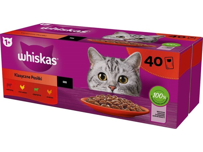 WHISKAS Classic Meals Mix - wet cat food - 40x85g DLKWHSKAM0023 – whiskas Храна за котки