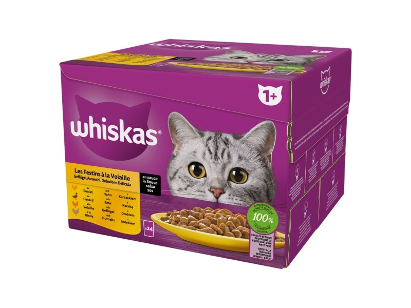 WHISKAS Poultry Feast  - wet cat food - 24x85 g DLKWHSKAM0019 – whiskas Храна за котки