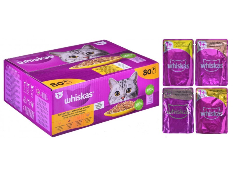 WHISKAS Poultry Feasts in Jelly - wet cat food - 80x85 g DLKWHSKAM0005 – whiskas Храна за котки