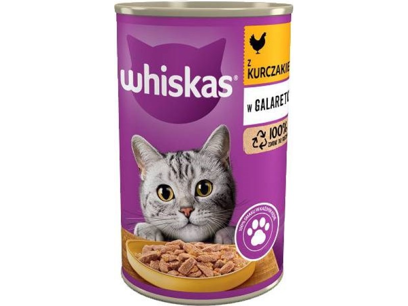 WHISKAS with chicken in jelly - wet cat food - 400g DLKWHSKAM0021 – whiskas Храна за котки
