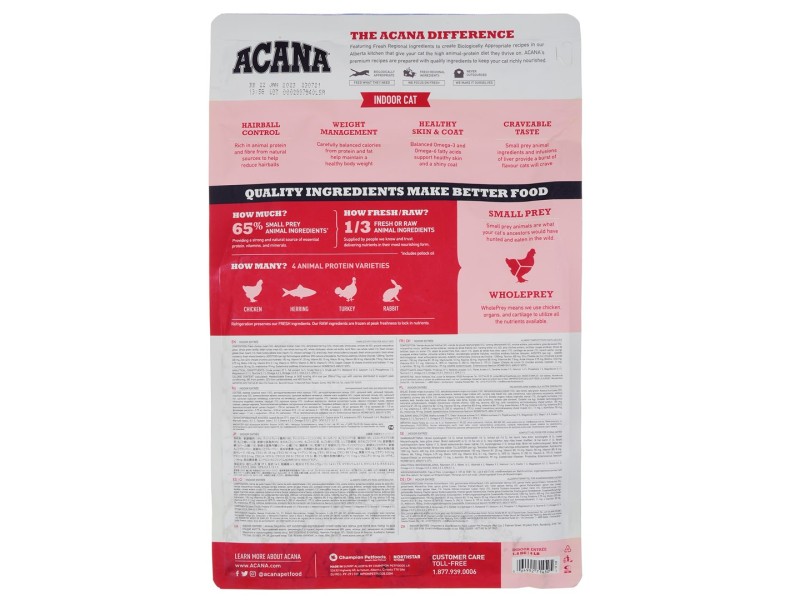 ACANA Indoor Entrée 1,8 kg DLZANAKSK0026 – Acana Храна за котки