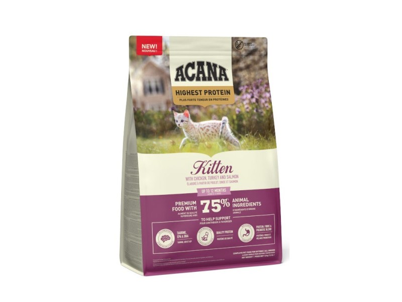 ACANA KITTEN Chicken, turkey, salmon - dry cat food - 1.8 kg DLKANAKAS0005 – Acana Храна за котки