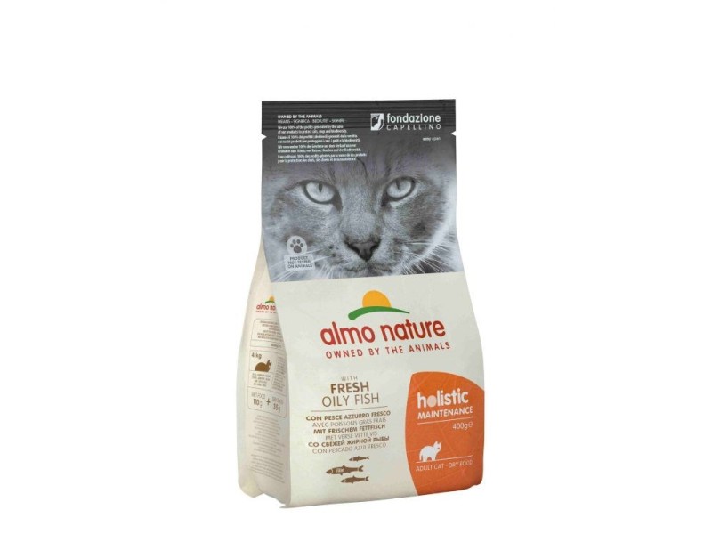 ALMO NATURE Holistic Adult with oily fish - Dry Cat Food - 400 g DLZATUKSK0004 – almo nature Храна за котки