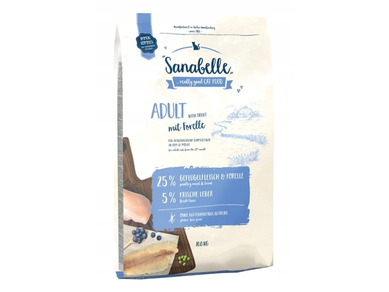 BOSCH Sanabelle Adult Trout - dry cat food - 10kg DLZBOCKAR0056 – BOSCH Храна за котки
