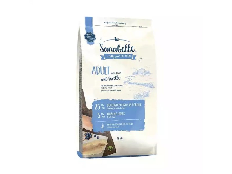 BOSCH Sanabelle Adult Trout - dry cat food - 2kg DLSBOCZWI0028 – BOSCH Храна за котки