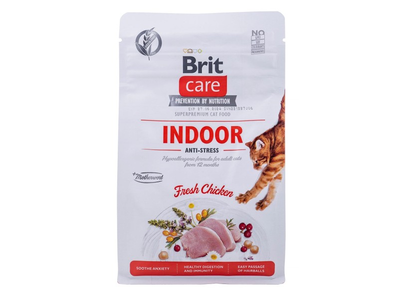 BRIT Care Grain-Free Adult Indoor Anti-Stress - dry cat food - 400 g DLKRITKAS0017 – Brit Храна за котки
