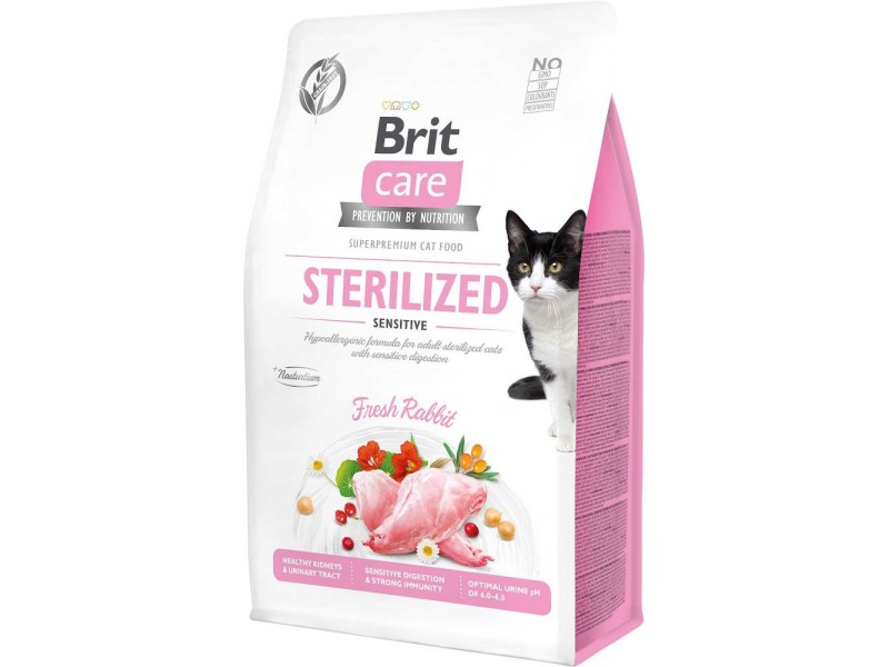 BRIT Care Grain-Free Sterilized Sensitive - dry cat food - 2 kg DLKRITKAS0030 – Brit Храна за котки