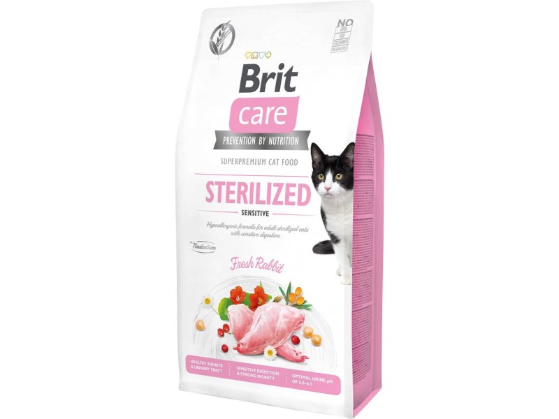 BRIT Care Grain Free Sterilized Sensitive - dry cat food - 7 kg DLZRITKSK0006 – Brit Храна за котки