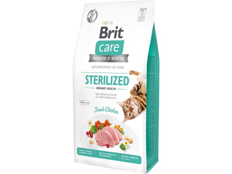 BRIT Care Grain Free Sterilized Urinary Health - dry cat food - 7 kg DLZRITKSK0007 – Brit Храна за котки