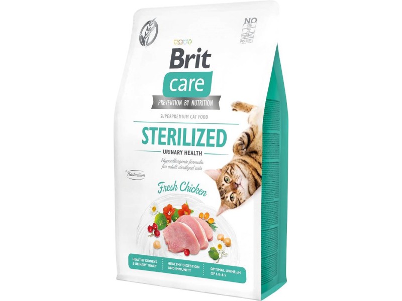 BRIT Care Grain-Free Sterilized Urinary - dry cat food -  2 kg DLKRITKAS0031 – Brit Храна за котки