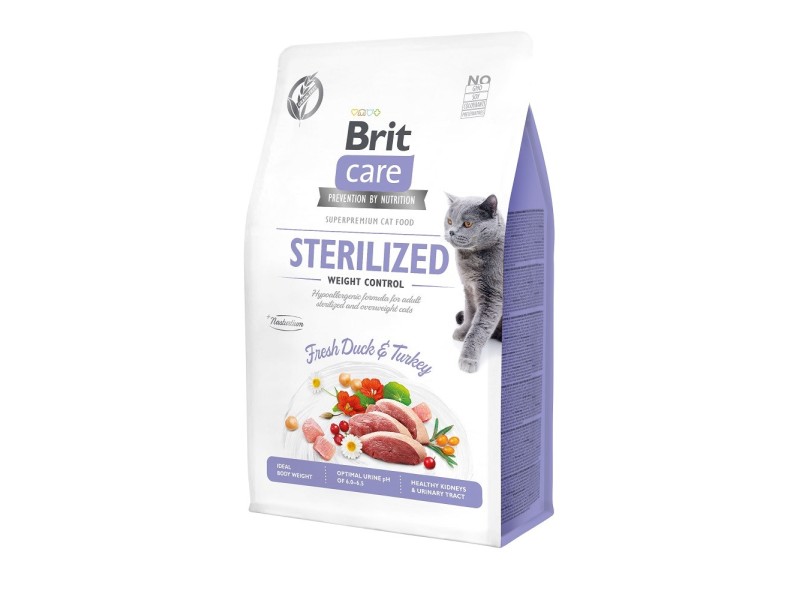 BRIT Care Grain-Free Sterilized Weight Control  - dry cat food - 2 kg DLKRITKAS0032 – Brit Храна за котки