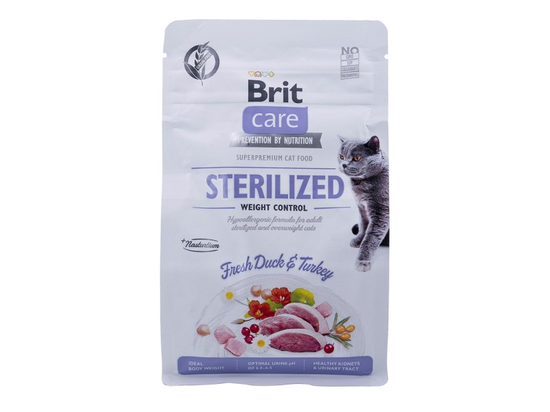 BRIT Care Grain-Free Sterilized Weight Control - dry cat food - 400 g BRIT Care Grain-Free Sterilized Weight Control - dry cat food - 400 g DLKRITKAS0021 – Brit Храна за котки