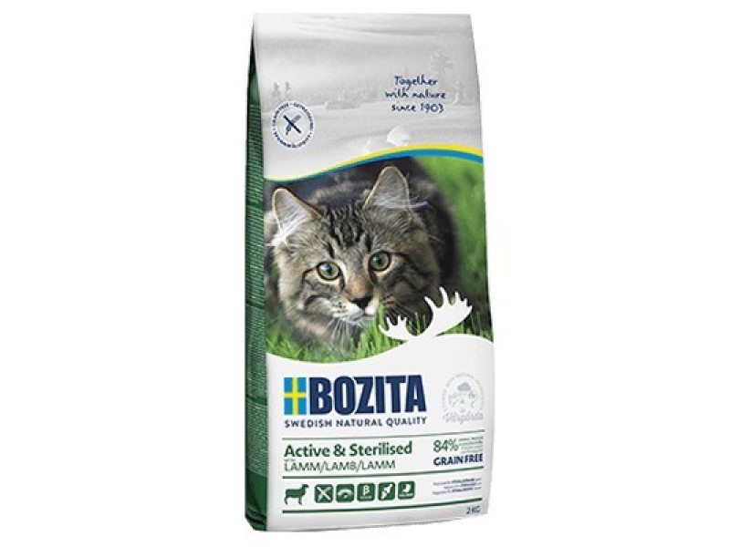 Bozita - Active & Sterilised Grain free Lamb  2 kg DLZBZTKSK0014 – BOZITA Храна за котки