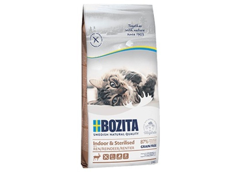 Bozita Indoor&Sterilised Grain free Reindeer  2 kg DLZBZTKSK0011 – BOZITA Храна за котки